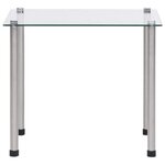 vidaXL Tables gigognes 3 Pièces Transparent Verre trempé