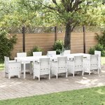 Table de Jardin vidaXL Blanche 350x100x73 cm Poly Rattan