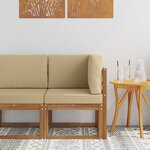 vidaXL Canapé d'angle extérieur Bois d'Acacia Massif