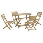 vidaXL Ensemble à manger de jardin 5 Pièces Bois d'acacia solide