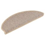 vidaXL Tapis d'escalier autocollants 15 Pièces 65x21x4 cm Beige clair