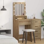 vidaXL Coiffeuse chêne artisanal 50 x 41 x 135 cm Bois d'ingénierie