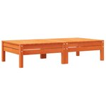 vidaXL Repose-pieds de jardin avec coussins 2 Pièces bois massif pin