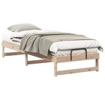 vidaXL Cadre de lit Marron 80 x 200 cm Pin massif