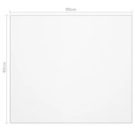 vidaXL Protecteur de table transparent 90x90 cm 1 6 mm PVC