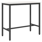 vidaXL table Blanc 100 x 50 x 91 cm Bois d'ingénierie et acier