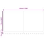 vidaXL Tissu de remplacement pour auvent pour cadre de 4x2 m en anthracite et blanc