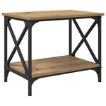 vidaXL Table d'appoint Chêne artisanal 55 x 38 x 45 cm