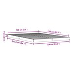 vidaXL Cadre de lit surélevé Naturel 213.5 x 104 x 9 cm Pin massif