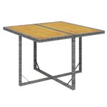 vidaXL Ensemble à manger de jardin coussins 5Pièces Résine tressée Gris