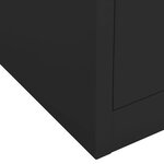 Armoire de bureau avec étagère réglable rangement 90 x 40 x 102 cm design moderne en acier anthracite 02_0046906