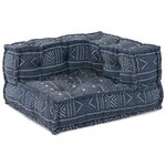 vidaXL Coussin 3 Pièces Bleu 70 x 70 x 54 cm Polyester