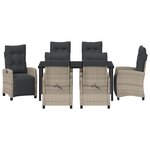 vidaXL Ensemble de salle à manger de jardin 7 pièces gris clair poly rattan
