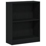 Bibliothèque vidaXL Noire 60x24x76 cm en bois d'ingénierie