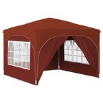 vidaXL Tente de fête pop-up 290 x 290 x 245 cm Terre cuite