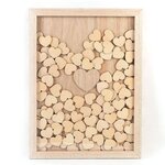 2 cadres en bois personnalisables 30 x 42 cm - 100 messages coeurs