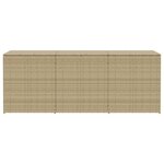 vidaXL Boîte de rangement de jardin mélange beige 984L résine tressée