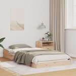 vidaXL Cadre de lit Marron 100 x 210 cm Bois massif en pin