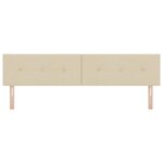 vidaXL Tête de lit LED avec bandes LED Crème 200 cm tissu
