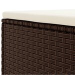 vidaXL Salon de jardin avec coussins 7 Pièces marron résine tressée