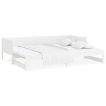 vidaXL Lit coulissant sans matelas blanc 2x(80x200)cm