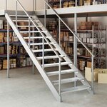 vidaXL Escalier en caillebotis 100x24x7 cm acier galvanisé