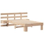 vidaXL Cadre de lit avec tête de lit Marron 90 x 190 cm Pin massif