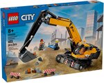 LEGO City - Pelleteuse de Chantier Jaune 60420 : Aventure de Construction pour Enfants