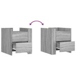 vidaXL Table de chevet sonoma gris 45x50x50 cm bois d'ingénierie