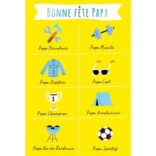 Carte Fête Des Pères - Activités Père & Fils - Draeger paris