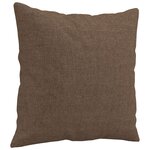 vidaXL Ensemble de canapés 3 Pièces avec coussins marron tissu