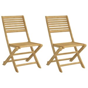 vidaXL Chaises pliables de jardin lot de 2 bois massif d'acacia