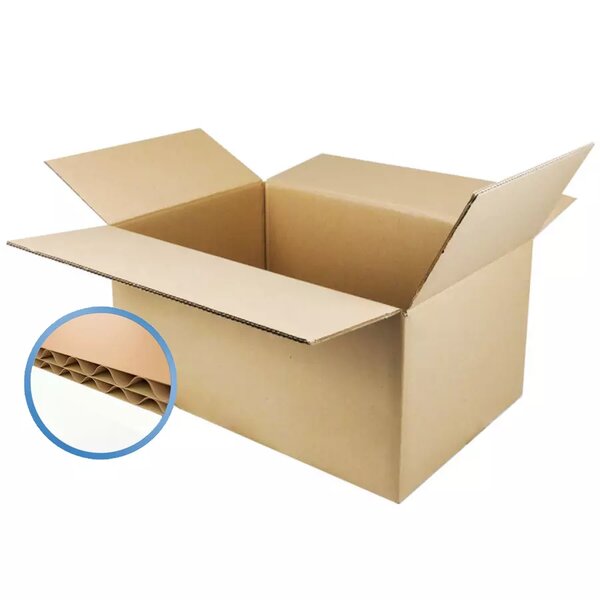 Caisses carton – (20) Double cannelure brun 28x38x17 cm – Bulteau Systems