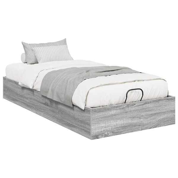 vidaXL Cadre de lit ottoman Gris Sonoma 193 x 120 x 25 cm