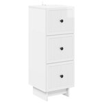 vidaXL Armoire à tiroirs Blanc brillant 33 x 34 5 x 90 cm