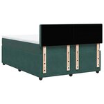 vidaXL Sommier à lattes de lit et matelas Vert foncé 140x190cm Velours