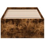 vidaXL Cadre de lit sans matelas chêne fumé 90x190 cm