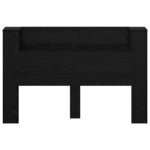 vidaXL Tête de lit Chêne noir 160 x 17 x 104 5 cm Bois d'ingénierie