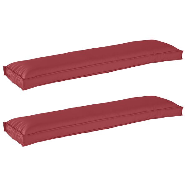 vidaXL Coussins de palette pour banc 2 Pièces Rouge vin 150x40x8 cm Tissu Oxford