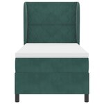 Lit coffre vidaXL avec matelas vert foncé 100x200 cm en velours