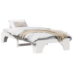 vidaXL Cadre de lit Blanc 100 x 200 cm Pin massif