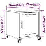 vidaXL Table de chevet anthracite 36x39x43 5 cm acier