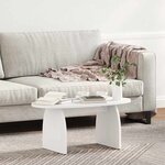 vidaXL Table basse Blanc 80 x 40 x 35 cm Bois massif en pin