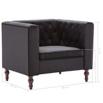 vidaXL Fauteuil noir velours