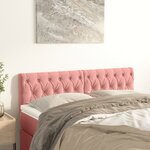 vidaXL Têtes de lit 2 Pièces Rose 72x7x78/88 cm Velours