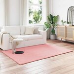 vidaXL Tapis en Fourrure Synthétique de Lapin Olite Rose 120 x 170 cm