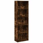 vidaXL Bibliothèque chêne fumé 60x30x189 cm bois d'ingénierie