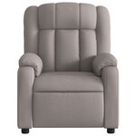 vidaXL Fauteuil inclinable Taupe Tissu