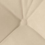 vidaXL Coussins de siège 4 Pièces Crème 40 x 40 cm Tissu en microfibre