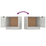 vidaXL Tables de chevet 2 Pièces Gris béton 40x39x40 cm